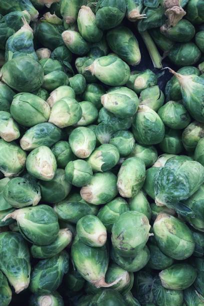 istock Brussels Sprouts on sale at supermarket 1144708519