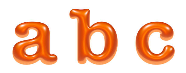 istock 3d alphabet, embossed effect, letters a b c, 3d illustration 1144710682