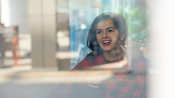 istock Woman recording audio message 1144711103