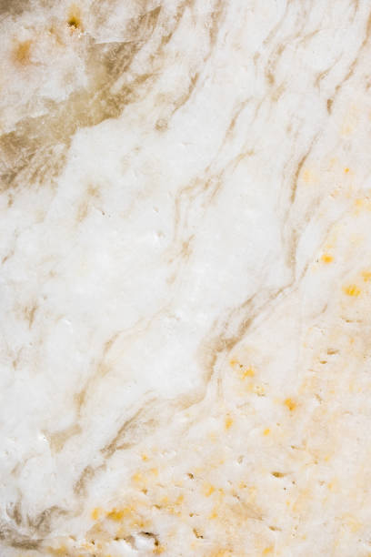 The surface of the white marble