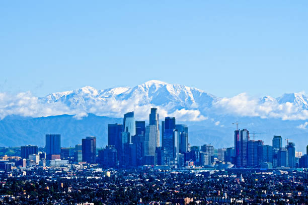 istock Downtown Los Angeles and Mount Baldy 1144713551
