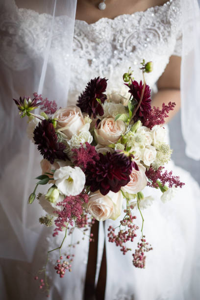 istock Bride with flower bouquet 1144716479