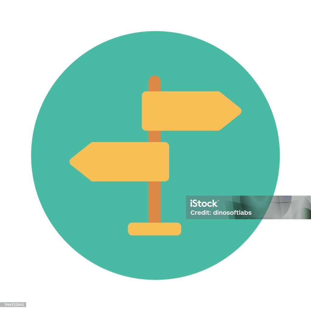 Direction Post Background Direction Board Post Stock Illustration - Download Image Now ...