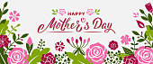 istock Happy Mother's day hand lettering text with flowers and branches 1144724221