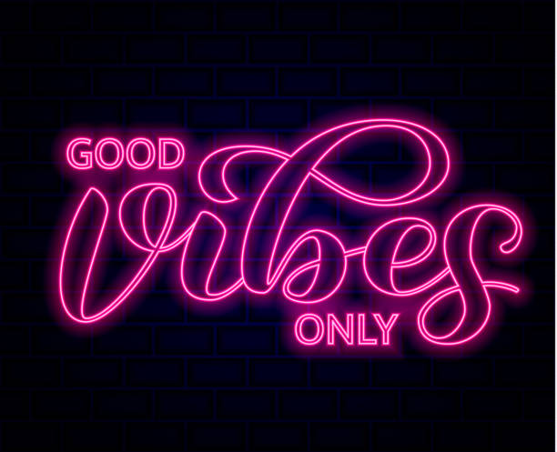 istock Good vibes only  lettering. Optimistic quote for clothes, banner or postcard. Vector illustration 1144725447