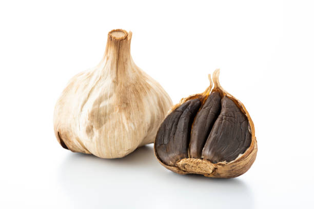 istock Black garlic, garlic fermented healthy food 1144725611