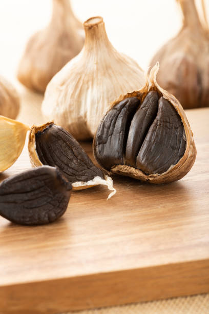 istock Black garlic, garlic fermented healthy food 1144725614