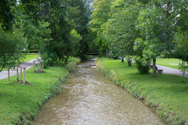 A Stream Flowing Through Tegernsee in the Bavarian Alps