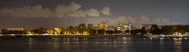 Photo of antwerp schelde seaside at night panorama