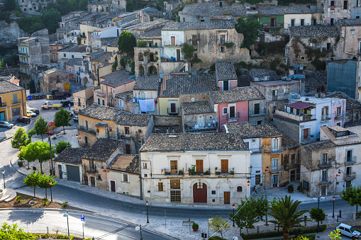 Rome, Italy - July 11, 2019: View from the Belvedere on the Pincian Hill (Italian: Il Pincio).