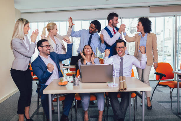 istock Successful entrepreneurs and business people achieving goals 1144740446