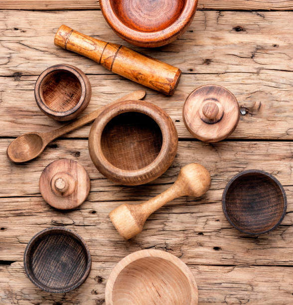 istock Wooden mortar and pestle 1144742548