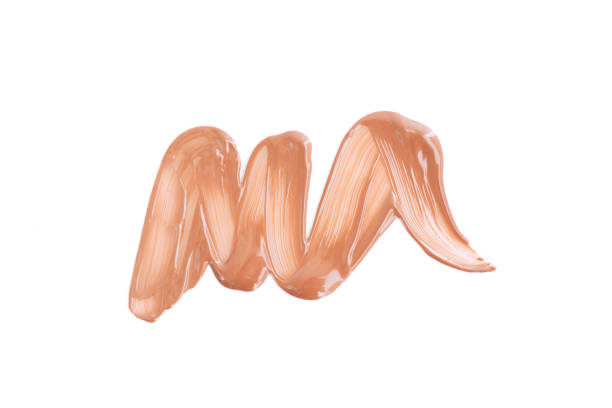 istock Beige smear of foundation. Cosmetics concept isolated on white background. 1144743864