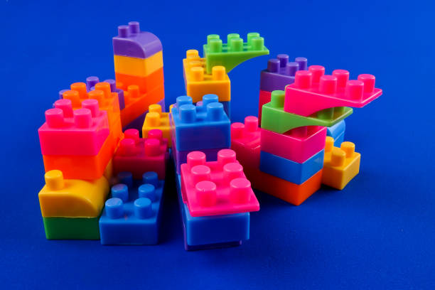 istock Close-Up Of Toy Blocks On Blue Background 1144744343