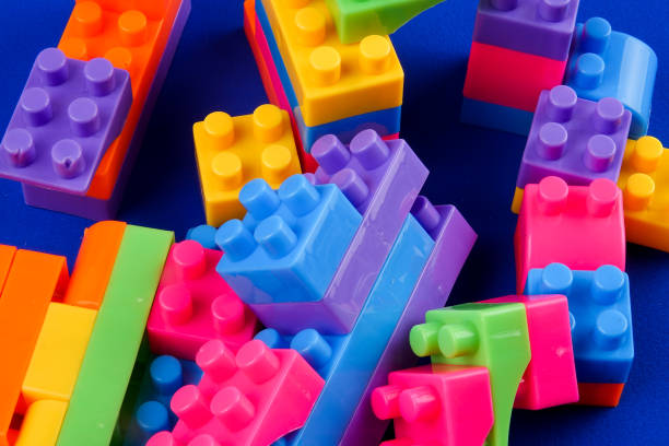 istock Close-Up Of Toy Blocks On Blue Background 1144744357