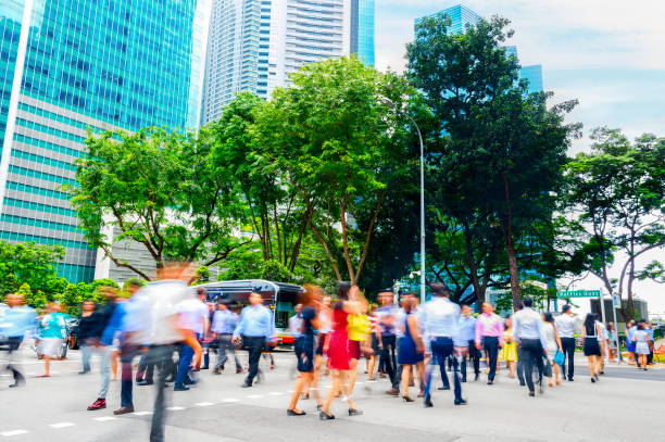 istock Cityscape, crowd, business people, Singapore 1144746964