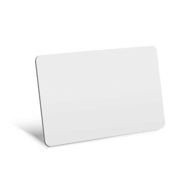 ilustrações, clipart, desenhos animados e ícones de molde vazio 3d detalhado realístico do cartão de crédito plástico branco. vetor - credit card