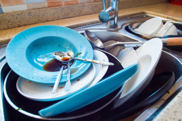 istock Dirty dishes in the sink 1144756701