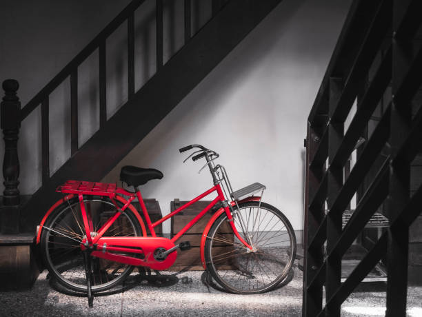 isolated mountain bike on white background