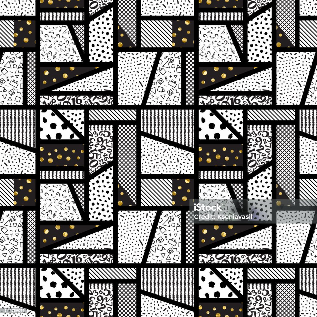 Patchwork Line Vector Patchwork Background Vector Stock Illustration - Download Image Now ...
