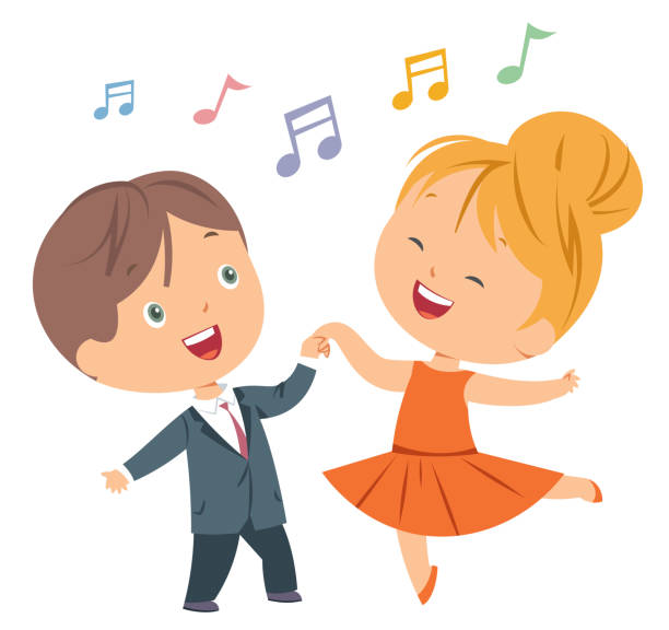 Kids Dance Stock Illustration - Download Image Now - Dancing, Cartoon,  Teenage Girls - iStock