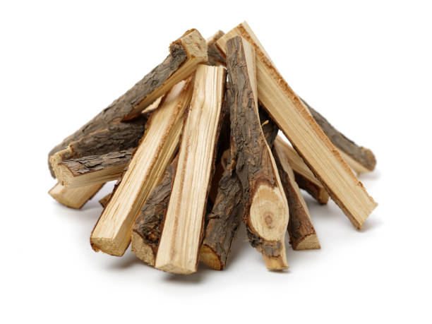 istock Pile of firewood isolated on a white background 1144763105