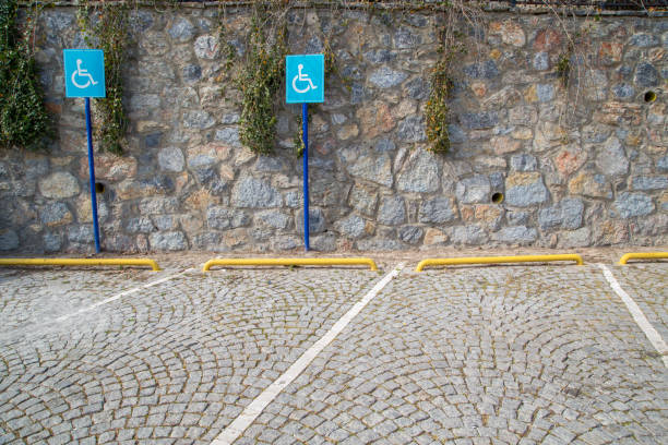 istock open-air Parking for disabled people in Turkey.. 1144767461