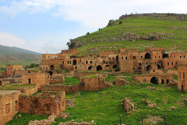 istock Village with stone walls 1144769583