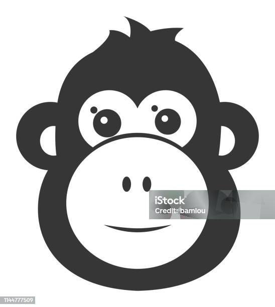 Monkey Head Icon Stock Illustration - Download Image Now - Animal, Ape, Cheerful