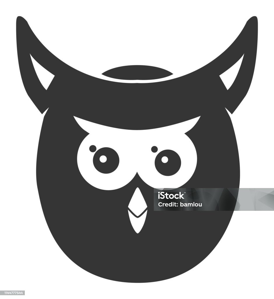 Owl Head Icon Vector of Owl Head Icon Owl stock vector