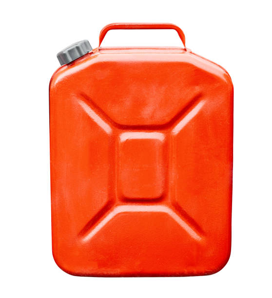 istock Red fuel gasoline canister isolated with clipping path 1144784363