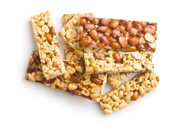 istock Sweet nut bars with honey. 1144789229