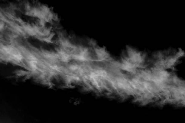 Cloudscape background of a cirrus cloud Cloudscape background of a cirrus cloud black and white monochrome image cirrus stock pictures, royalty-free photos & images