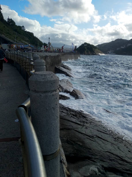 istock Sea rocks hit by the waves. 1144791480