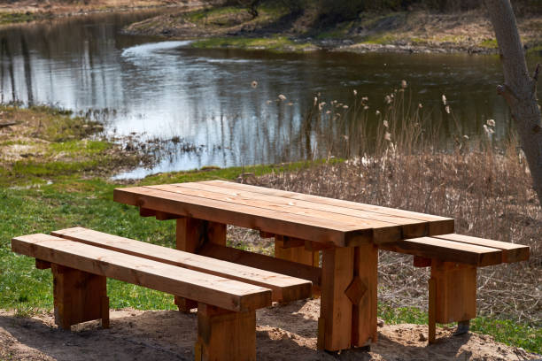 istock Holiday resort by the river in Lithuania. 1144793155
