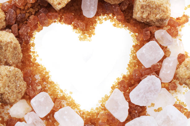 istock brown and white sugar heart  texture 1144794553