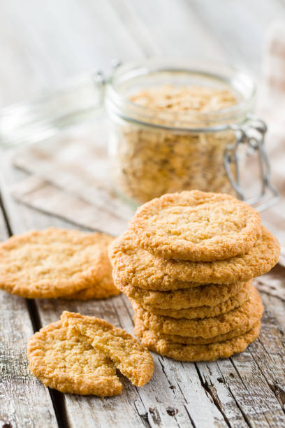 istock Crispy oatmeal cookies. 1144795506