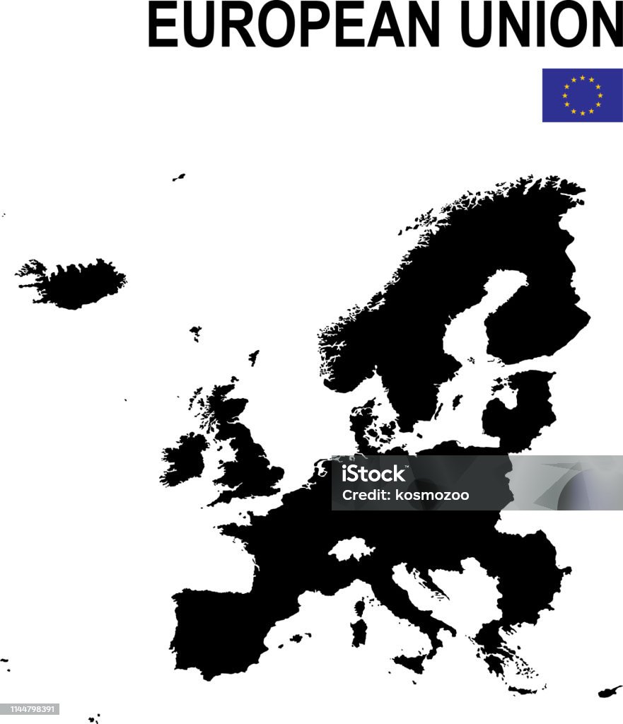 Uropean Mapbasic European Union Logo Black And White