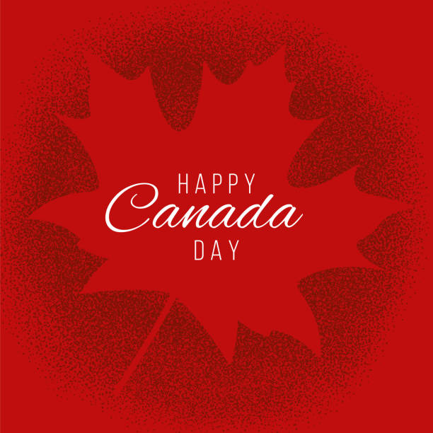ilustraciones, imágenes clip art, dibujos animados e iconos de stock de feliz día de canadá tarjeta de felicitación. - canada canada day canadian flag canadian culture