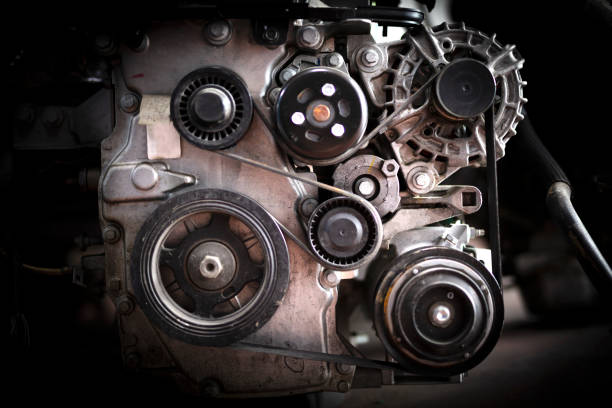 Tuned engine of vintage italian car Fiat 500 in classic car rally during the feast Sagra dei sapori d'autunno. November 9, 2014 in Bagnacavallo, RA, Italy