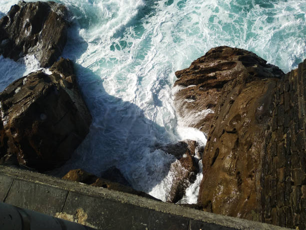 istock Sea rocks hit by the waves. 1144801862