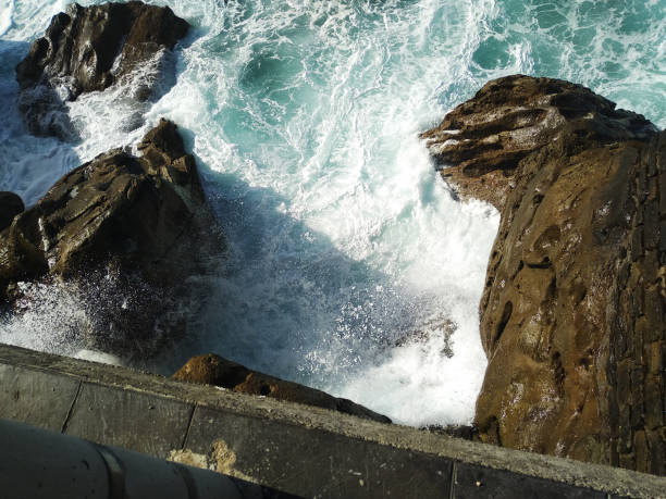 istock Sea rocks hit by the waves. 1144802215