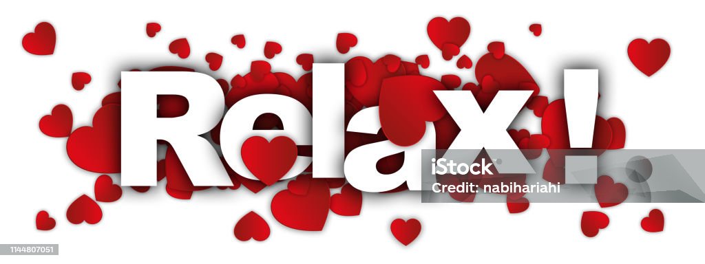 relax relax label Brochure stock illustration