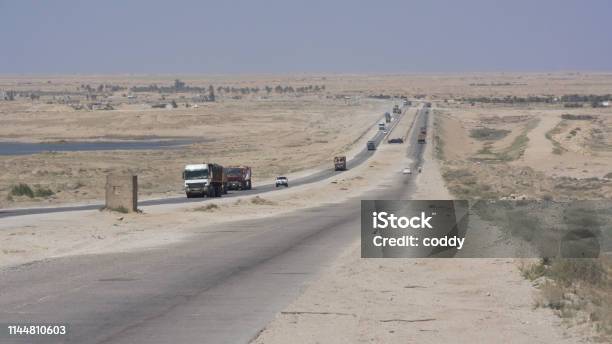 Highway Road Near Karbala Iraq Stock Photo - Download Image Now - Car, Desert Area, Highway