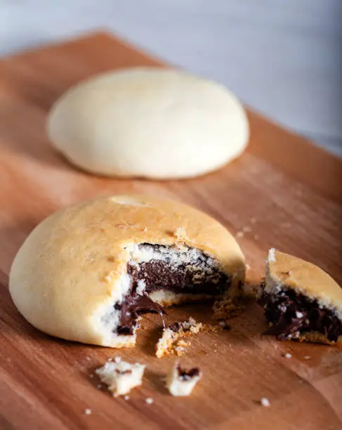 Photo of Izmir's famous chocolate cream cookies. This cookie in Izmir is known as a bomb.