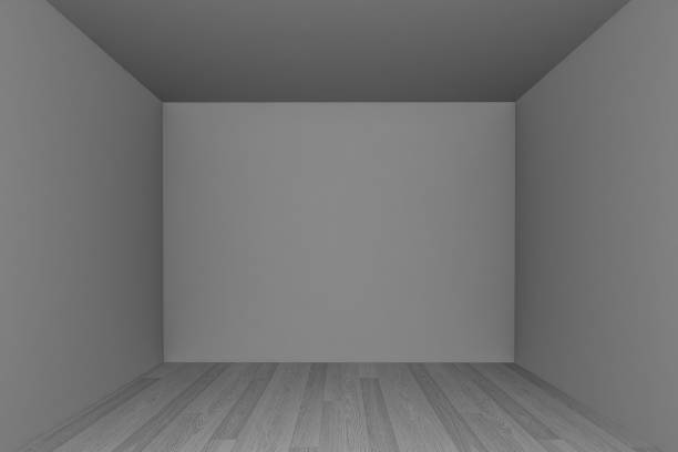 istock empty room ,grey wall with wood floor ,3d interior 1144813415