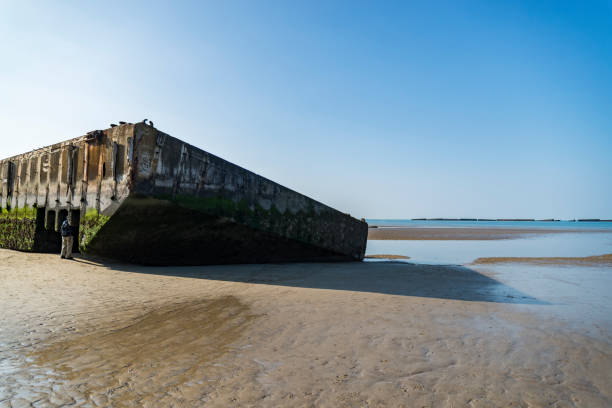 istock The remains of the Mulberry Harbour at Arromanches 1144813493