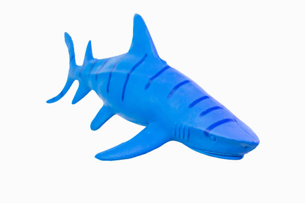 istock figure toy  shark isolated closeup image. 1144813655