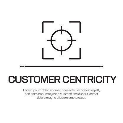 Customer Centricity Vector Line Icon - Simple Thin Line Icon, Premium Quality Design Element