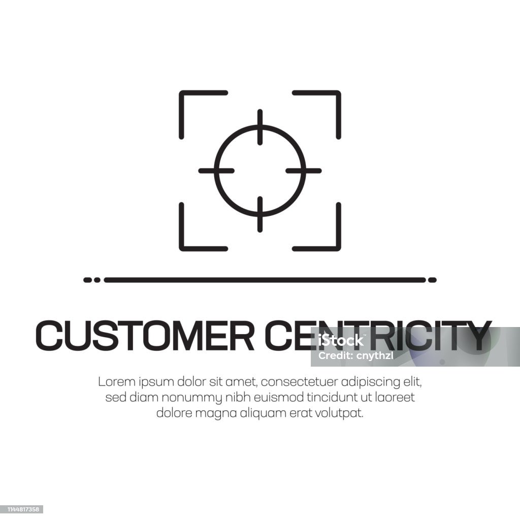 Customer Centricity Vector Line Icon - Simple Thin Line Icon, Premium Quality Design Element Customer stock vector